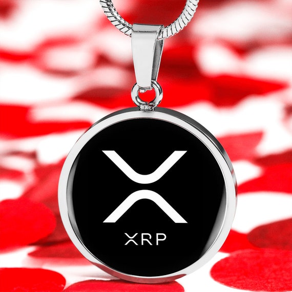 XRP Cryptocurrency Necklace, Custom Design XRP Crypto Stainless Steel or 18K Gold Plated Pendant and Chain Necklace XRP Cryptocurrency Necklace, Custom Design XRP Crypto Stainless Steel or 18K Gold Plated Pendant and Chain Necklace