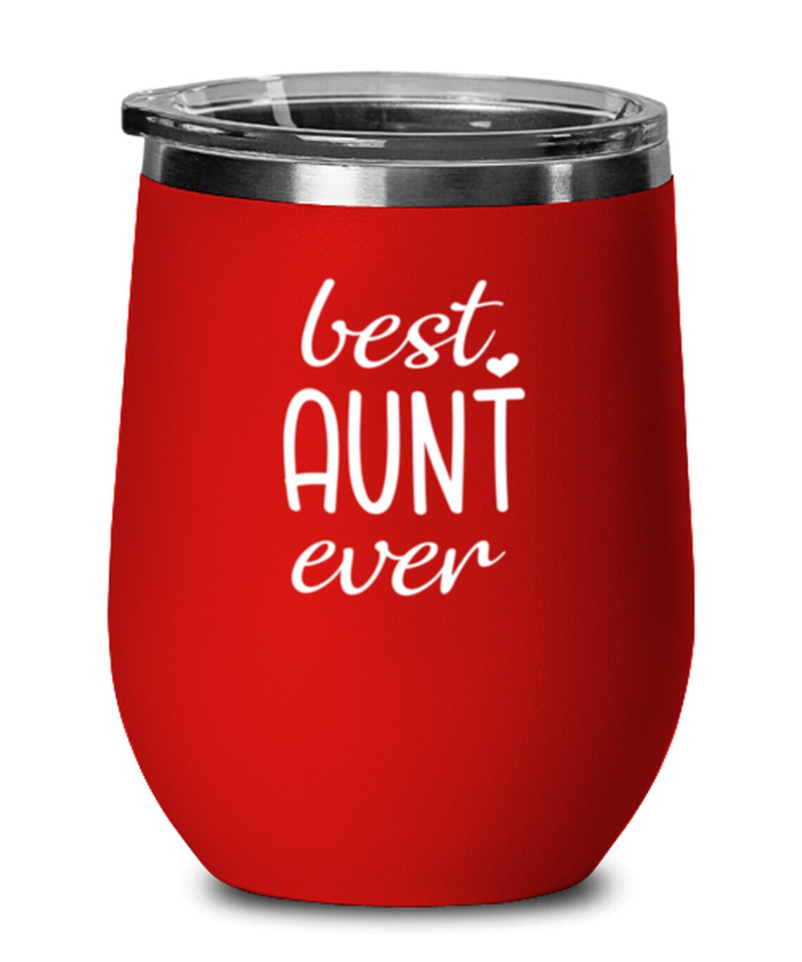 Best Aunt Ever Red Wine Glass Funny Birthday Gift for Aunt Etsy