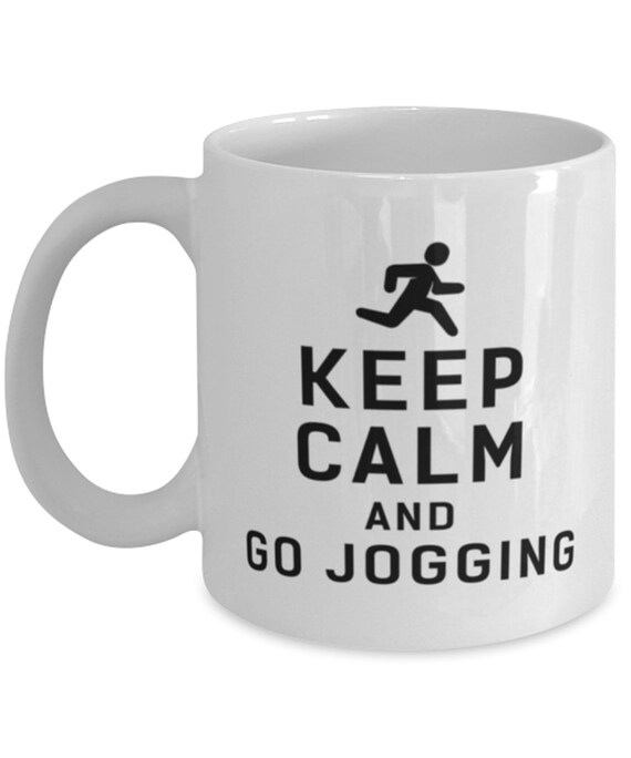 KEEP CALM and Go for a Jog Coffee Cup Gift Idea present running 