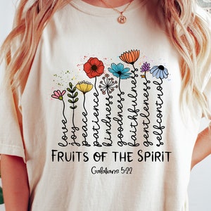 The Fruit Of The Spirit Galatians Shirt, Christian Apparel Shirt, Gift For Jesus Lover, Bible Verse Tshirt, Christian Clothing, Unisex Jesus image 1