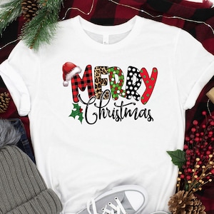 Merry Christmas Shirt, Merry Christmas Buffalo Plaid Shirt, Christmas Shirt, Christmas Love Shirt, Christmas Family Shirt, Christmas Gift