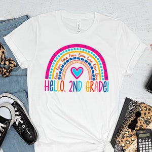 Hello Second Grade Shirt | Second Grade Shirt, Back To School Shirt, 2nd Grade Student Shirt, School Shirt, Second Grade Girls & Boys