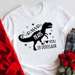 Rawr Means I love You In Dinosaur Shirt, Valentines Day Shirt, Dinosaur Valentines Day Shirt, Couple Matching Shirt, Valentines Day Gift