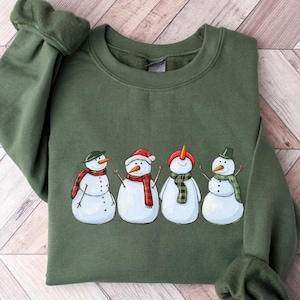 Snowman Sweatshirt, Christmas Sweatshirt, Snowman Tee, Snowman T-Shirt, Christmas Crewneck, Christmas Sweater, Christmas Shirts for Women