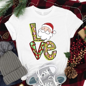 Christmas Love Shirt, Santa Shirt, Santa Love Shirt, Christmas Shirt, Christmas Family Shirt, Merry Christmas Shirt, Christmas Gift