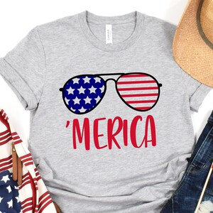 4th Of July America Sunglasses Shirt, Merica Shirt, Sunglasses Shirt, Independence Day Shirt, 4th of July Gift, Independence Day Gift