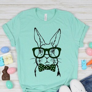 Easter Bunny With Glasses Shirt, Easter Bunny Shirt, Bunny With Glasses Shirt, Cute Easter Shirt, Easter Shirt for Kids, Easter Family Shirt