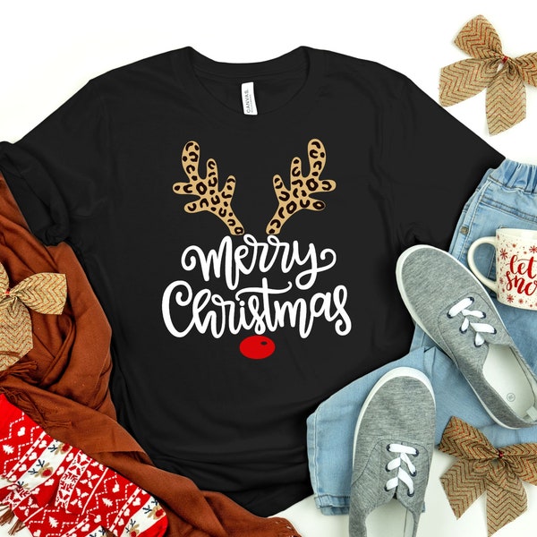 Merry Christmas Reindeer Shirt, Reindeer Shirt, Christmas Family Shirt, Christmas Shirt, Merry Christmas Shirt, Christmas Gift
