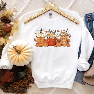 Fall Coffee Sweatshirt, Fall Sweater, Pumpkin Spice Sweatshirt, Womens Fall Shirt, Coffee Sweatshirt, Fall Crewneck, PSL Lover Shirt