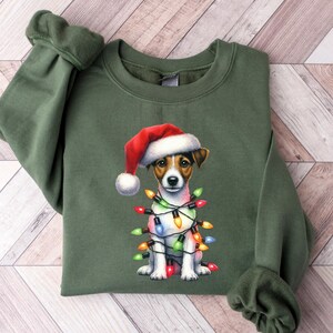 Jack Russell Terrier Arbre De Noël Sweat Noël Chien Pull
