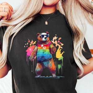 Gay Bear Pride Shirt, Pride Month Shirt, Gay Pride Shirt, LGBT Pride Shirt, LGBTQ Pride, Rainbow Bear Shirt, LGBTQ Shirt, Pride Shir