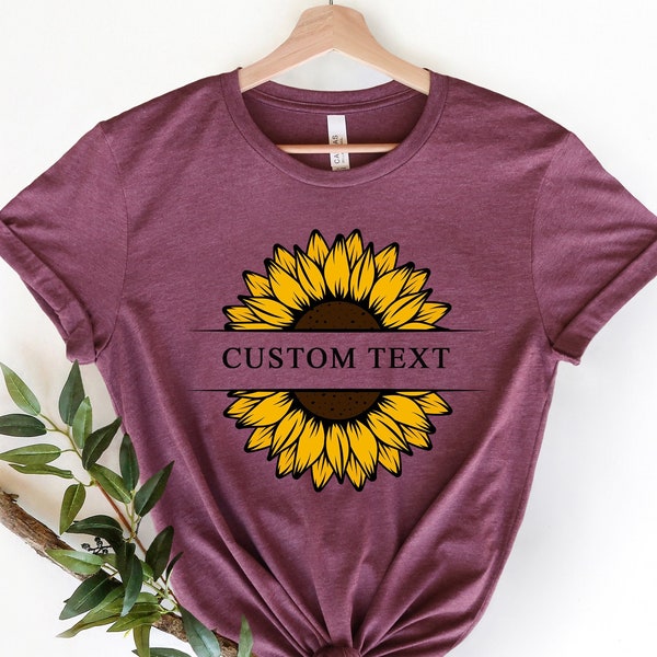 Sunflower Custom Shirt, Sunflower Shirt, Custom Shirt, Personalized Shirt, Sunflower Tshirt, Floral Shirt, Floral Tee, Gift For Her