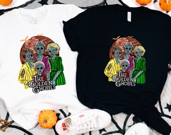 The Golden Ghouls Shirt, The Golden Girls Horror Halloween Blood Moon Shirt, Halloween Shirt, Pumpkin Tee Shirt, Spooky Mama Shirt