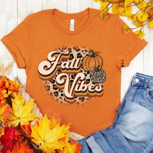 Fall Vibes Shirt, Fall Vibes Cheetah Shirt, Pumpkin Shirt, Happy Thanksgiving Shirt, Thanksgiving Shirt, Fall Shirt, Thanksgiving Gift