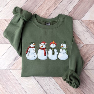 Snowman sweatshirts women's best sale