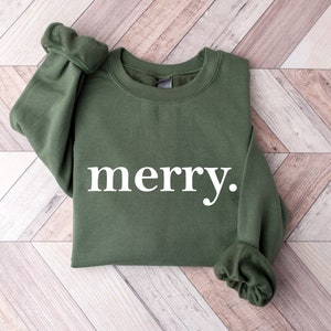 Christmas Sweatshirt, Merry Christmas Sweatshirt, Christmas Shirt for Women, Christmas Crewneck Sweatshirt, Holiday Sweater, Christmas Gift