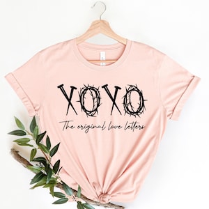 Xoxo La camisa original de cartas de amor, camisa XOXO, camisa de fe XOXO, camisa de Pascua XOXO, camisa de Jesús, camisa cruzada, camisa cristiana, religiosa