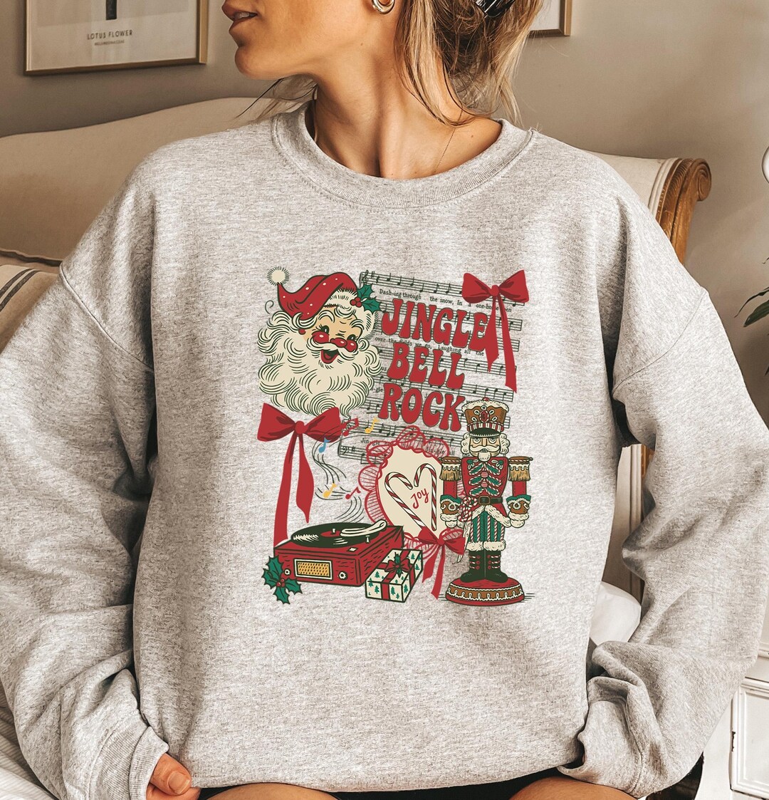 Jingle Bell Rock Santa, Christmas Collage Shirt, Nutcracker Joy ...