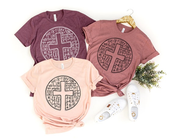 He is Risen Jesus Lover Religious Bible Verse Quotes Faith T-Shirts He is Risen Jesus Lover Religious Bible Verse Quotes Faith T-Shirts
