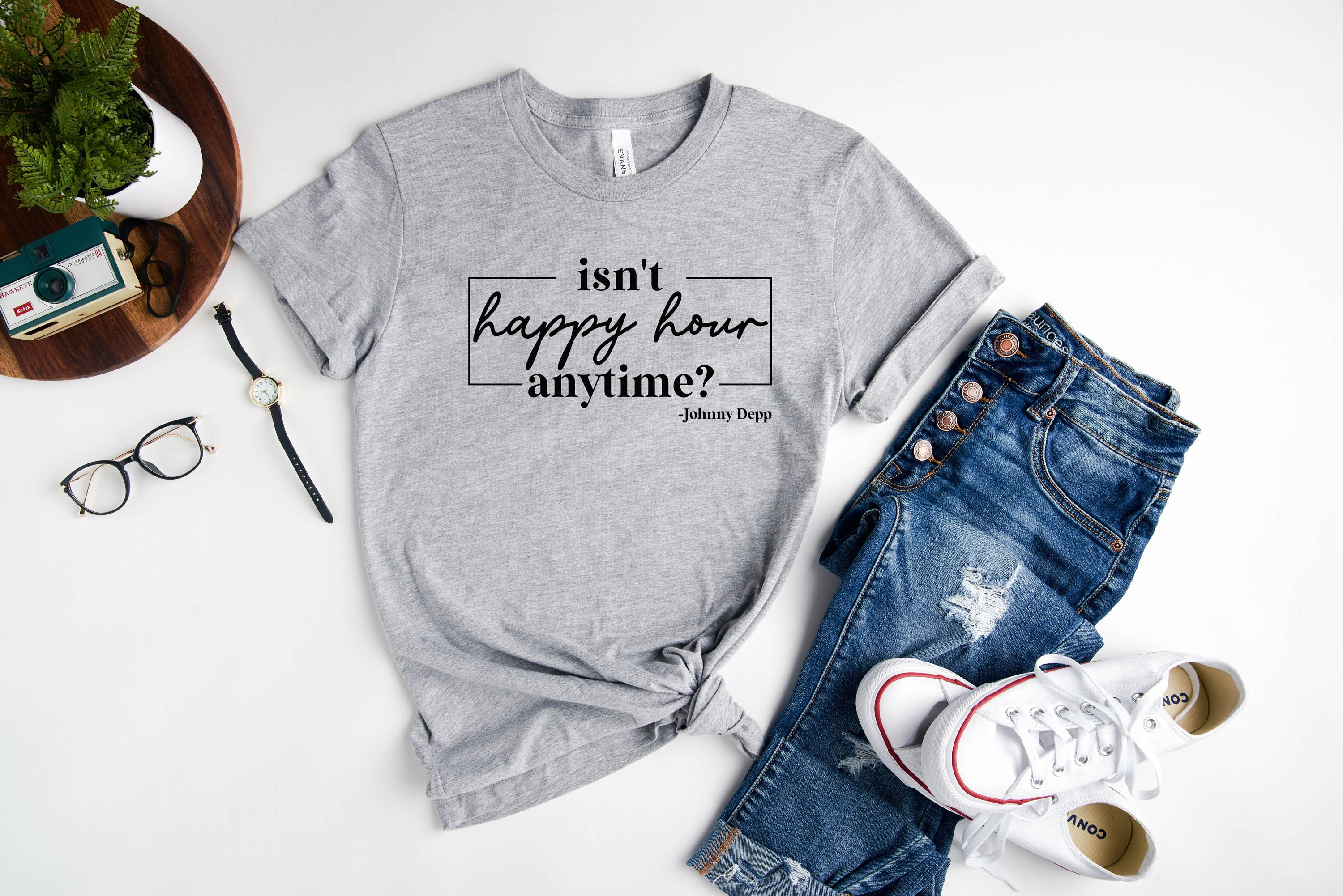 Isn't Happy Hour Anytime Shirt, Johnny Depp Shirt, That's Hearsay Shirt, Funny Johnny Depp Tee, Justice For Johnny T-shirt, Mega Pint Shirt