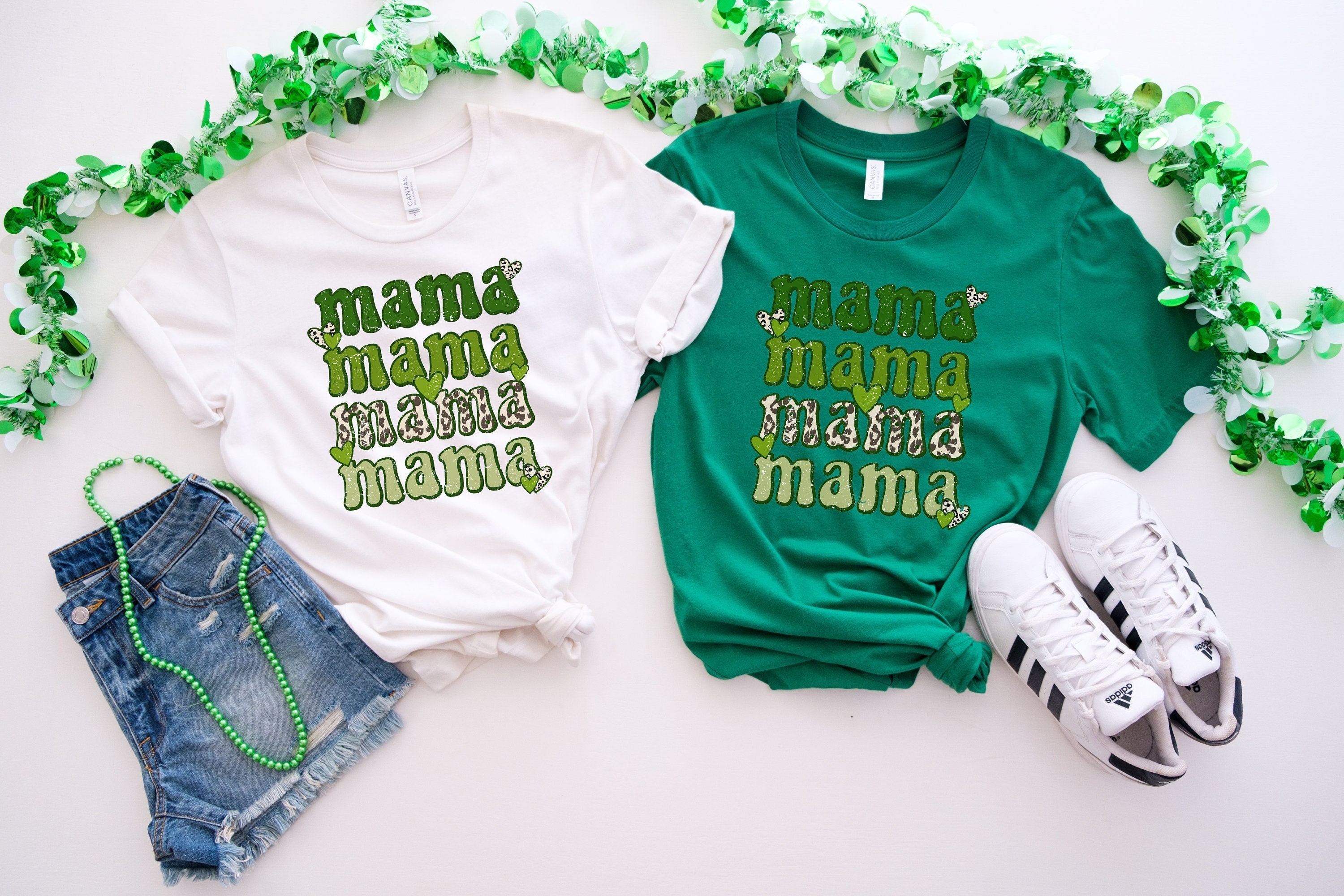 One Lucky Mama Rainbow St. Patrick's Day Bella Women's T-Shirt – GyftWear