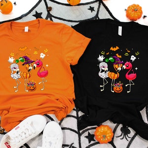 Flamingo Shirt, Flamingo Halloween Shirt, Spooky Shirt, Happy Halloween Shirt, Trick or Treat Shirt, Halloween Gift