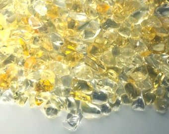 Mini chips de CITRINO - 1 oz, 2 oz, 4 oz, 8 oz - Chips de cristal - Chips de piedras preciosas - Chips para botellas con rodillo - Cristales curativos - Artes y manualidades