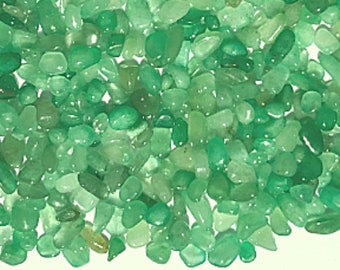 GREEN AVENTURINE Chips - 5-9mm - 1, 2, 4, 8 oz - Crystal Chips - Gemstone Chips - Roller Bottle Chips - Healing Crystals - Crafts