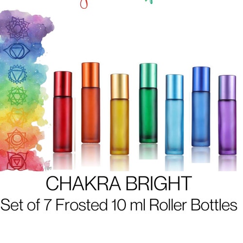 CHAKRA Set 10 Ml Roller Bottles Chakra Color Essential Oil Etsy