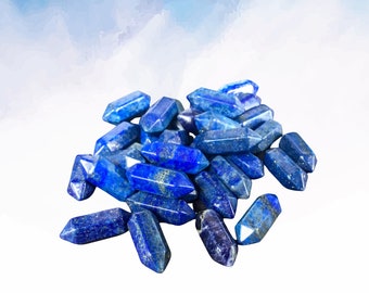 LAPIS LAZULI Mini Double Terminated Crystals - Grid Crystals - Healing Crystals - Tiny Carved Gemstones - Orgonite Crystals