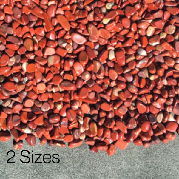 RED JASPER Chips - 3-7 or 5-9mm - 1, 2, 4, 8 oz - Gemstone Chips - Crystal Chips - Roller Bottle Chips - Healing Crystals - Arts & Crafts