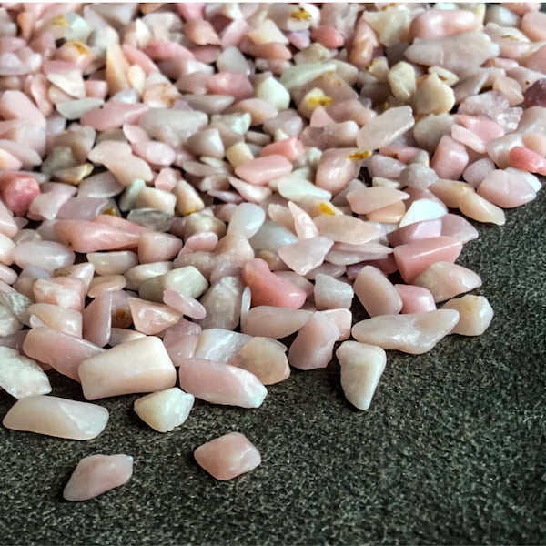 PINK OPAL Chips - 5-9mm - 1, 2, 4, 8 oz - Gemstone Chips - Crystal Chips - Roller Bottle Chips - Healing Crystals - Art & Crafts