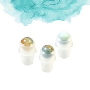 Amazonite Gemstone Rollerball | Calm & Communication | Fits 5ml and 10ml Roller Bottles | Essential Oil Roller Bottle Insert