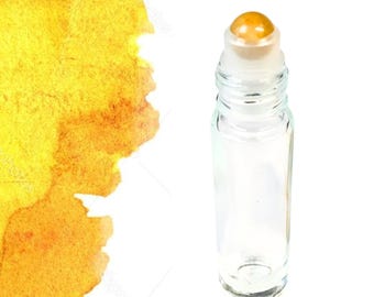 Yellow Jade Gemstone Roller Bottle – Joy & Confidence • Crystal Rollerball • 5ml or 10ml