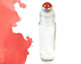 Red Jasper Gemstone Roller Bottle – Strength & Grounding • Crystal Rollerball • 5ml or 10ml