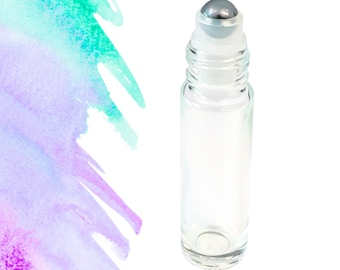 Rainbow Fluorite Gemstone Roller Bottle – Focus & Clarity • Crystal Rollerball • 5ml or 10ml