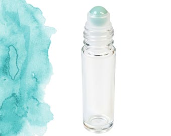 Amazonite Gemstone Roller Bottle – Calm & Balance • Crystal Rollerball • 5ml or 10ml