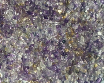Chips de ametrina - 3-7 mm - 1, 2, 4, 8 oz - Chips de cristal - Chips de piedras preciosas - Chips para botellas con rodillo - Artes y manualidades