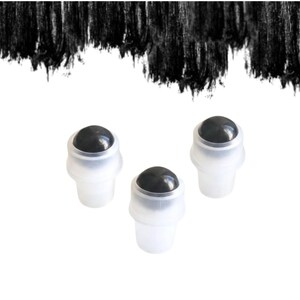 Black Tourmaline Gemstone Rollerball | Protection & Grounding | Fits 5ml and 10ml Roller Bottles | Essential Oil Roller Bottle Insert