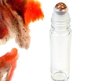 Brecciated Jasper Gemstone Roller Bottle – Strength & Stability • Crystal Rollerball • 5ml or 10ml