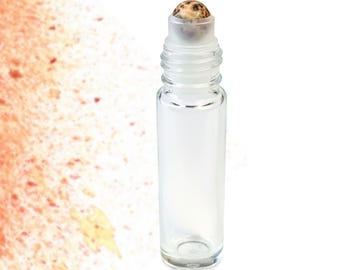 Leopard Jasper Gemstone Roller Bottle – Strength & Stability • Crystal Rollerball • 5ml or 10ml
