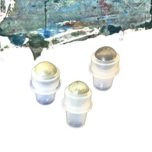 LABRADORITE Rollerball - 1 or Sets - Gemstone Roller Ball - Crystal Roller Ball - Rollerball Insert - Roller Bottle Top