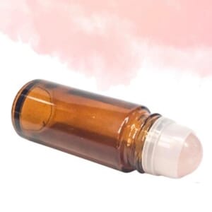 Heart-Centered Rose Quartz Oil Applicator – Reiki Charged Self-Care Tool, 30ml Amber Glass Gemstone Roller Bottle, Black Cap image 4