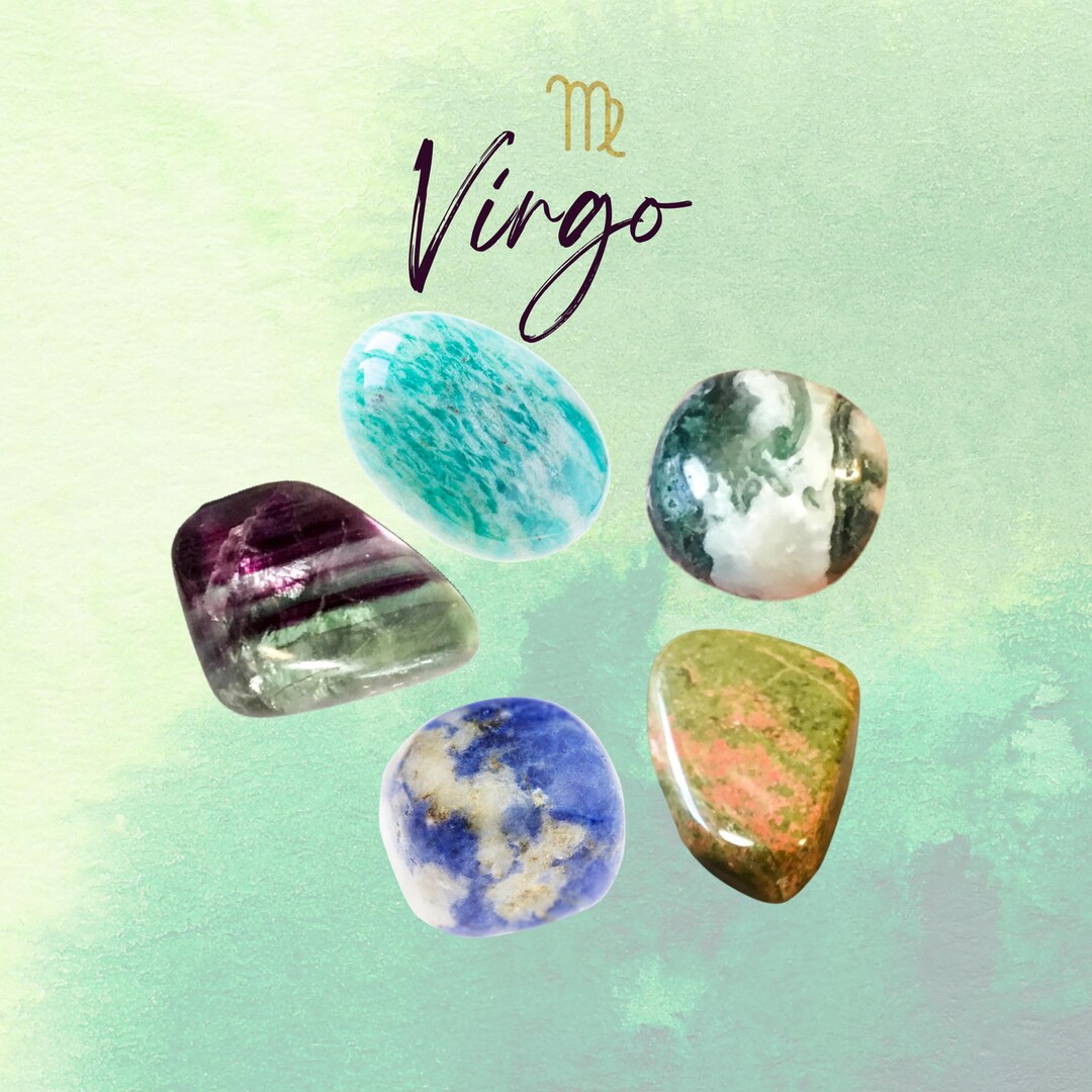 VIRGO Crystal Set – Reiki Charged Zodiac Healing Stones With Info ...