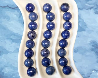 Esferas de AVENTURINA AZUL de 20 mm (1 o juego) - Bola de cristal de bolsillo con tarjeta informativa sobre piedras preciosas para trabajo energético, meditación, decoración y regalos
