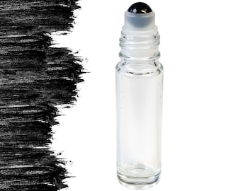 Black Tourmaline Gemstone Roller Bottle – Grounding & Protection • Crystal Rollerball • 5ml or 10ml
