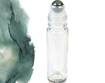 Moss Agate Gemstone Roller Bottle – Growth & Renewal • Crystal Rollerball • 5ml or 10ml