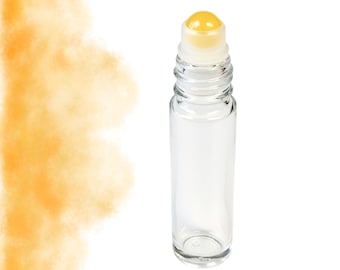 Orange Calcite Gemstone Roller Bottle – Energy & Creativity • Crystal Rollerball • 5ml or 10ml