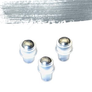 HEMATITE Rollerball - 1 or Sets - Gemstone Roller Ball - Crystal Roller Ball - Rollerball Insert - Roller Bottle Top