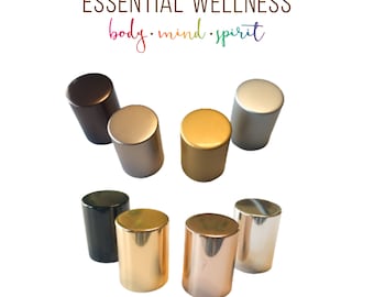 METAL CAPS for Standard 10ml and 5ml Roller Bottles. Single or Sets. Caps ONLY